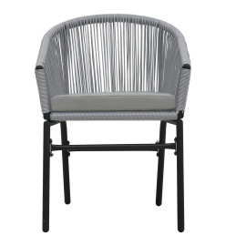 Chaises de jardin 2 pcs Anthracite Rotin PE