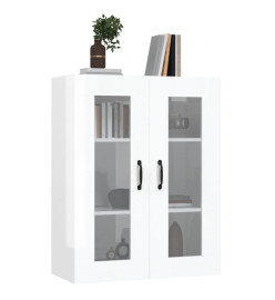 Armoire murale suspendue Blanc brillant 69,5x34x90 cm