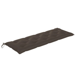 Banc de jardin empilable et coussin 159 cm Bois de teck massif