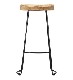 Tabourets de bar Gavin lot de 2 bois de manguier massif