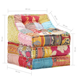 Pouf modulaire Patchwork Tissu