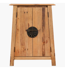 Armoire latérale de salle de bain Pin massif 59x32x80 cm