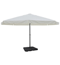 Parasol blanc en aluminium avec base mobile