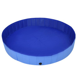 Piscine pliable pour chiens Bleu 200x30 cm PVC