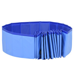 Piscine pliable pour chiens Bleu 200x30 cm PVC