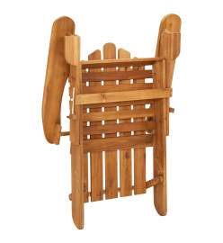 Chaise de jardin Adirondack et repose-pied Bois d'acacia massif