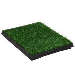 Tapis pour animaux avec plateau et gazon artificiel Vert