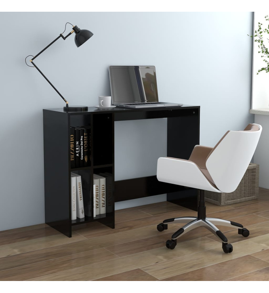 Bureau d'ordinateur portable Noir 102,5x35x75 cm Aggloméré