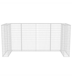 Cadre de gabion de poubelle triple Acier 250 x 100 x 120 cm