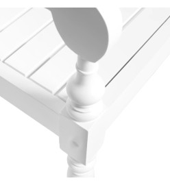 Banc Batavia 98 cm Bois d'acajou massif Blanc