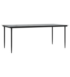 Mobilier à dîner de jardin 11 pcs avec coussins noir et gris