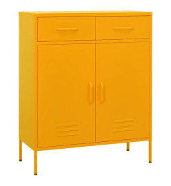 Armoire de rangement Jaune moutarde 80x35x101,5 cm Acier