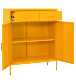 Armoire de rangement Jaune moutarde 80x35x101,5 cm Acier