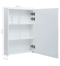 Armoire de salle de bain à miroir LED 50x13x70 cm