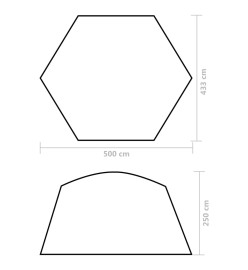 Tente de piscine Tissu 500x433x250 cm Vert