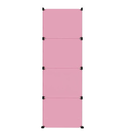 Armoire de rangement pour enfants avec 12 cubes Rose PP