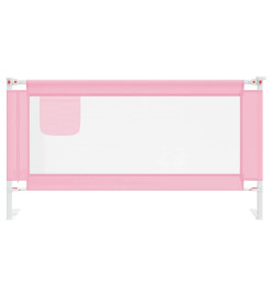 Barrière de sécurité de lit d'enfant Rose 160x25 cm Tissu