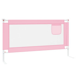 Barrière de sécurité de lit d'enfant Rose 160x25 cm Tissu