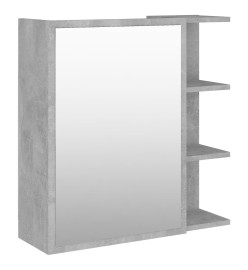 Armoire à miroir de bain Gris béton 62,5x20,5x64cm Aggloméré