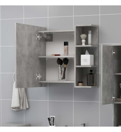 Armoire à miroir de bain Gris béton 62,5x20,5x64cm Aggloméré