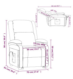 Fauteuil de massage Gris foncé Tissu