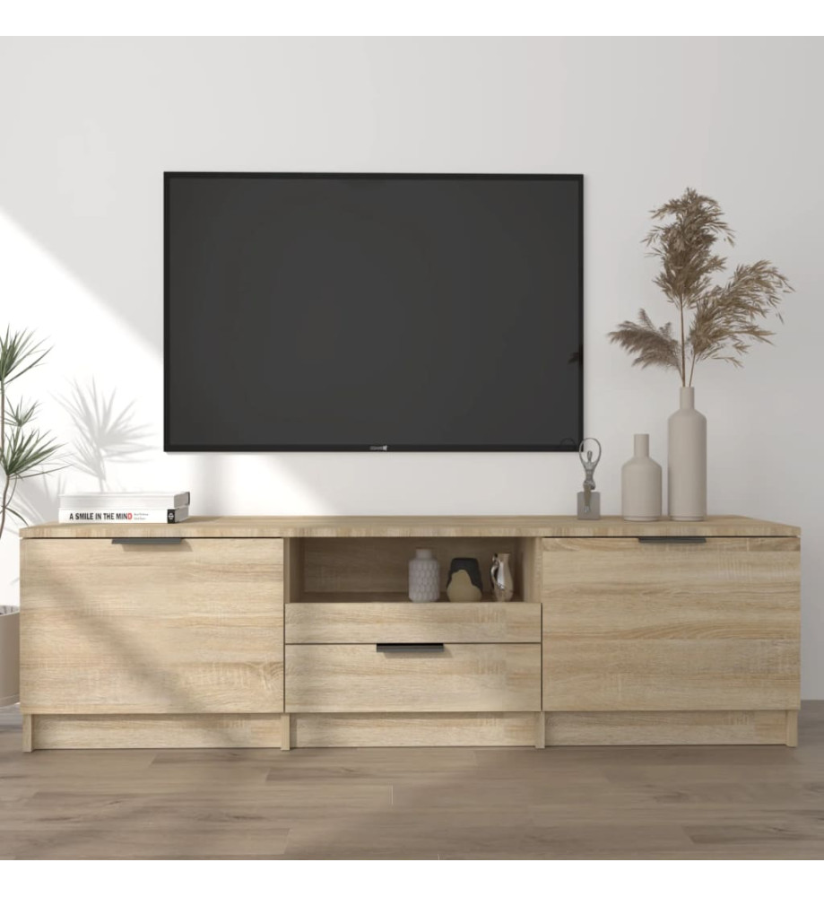 Meuble TV Chêne sonoma 140x35x40 cm Bois d'ingénierie