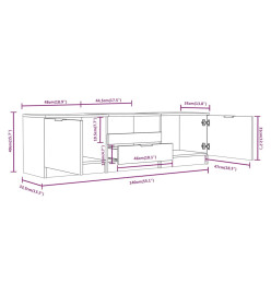 Meuble TV Chêne sonoma 140x35x40 cm Bois d'ingénierie