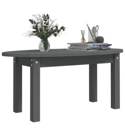 Table basse Gris 80x40x35 cm Bois massif de pin