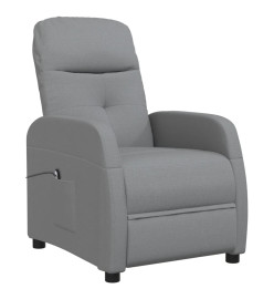 Fauteuil inclinable électrique Gris clair Tissu