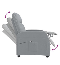 Fauteuil inclinable électrique Gris clair Tissu