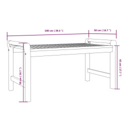 Salon de jardin 5 pcs avec coussins Bois massif d'acacia