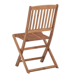 Chaises pliables d'extérieur 4 pcs Bois d'acacia solide