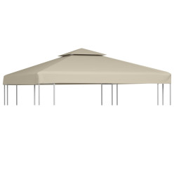 Recouvrement de remplacement d'auvent 310 g/m² 3 x 3 m Beige