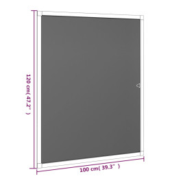 Moustiquaire pour fenêtres Anthracite 100x120 cm