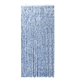 Moustiquaire Bleu blanc et argenté 100x220 cm Chenille