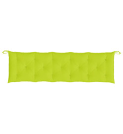 Coussins de banc de jardin 2 pcs vert vif tissu Oxford