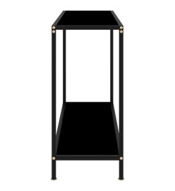 Table console Noir 100x35x75 cm Verre trempé