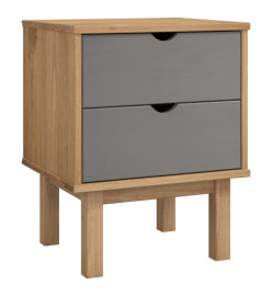 Table de chevet OTTA Marron et gris 46x39,5x57 cm Bois de pin