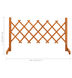 Clôture en treillis de jardin Orange 120x60 cm Bois de sapin