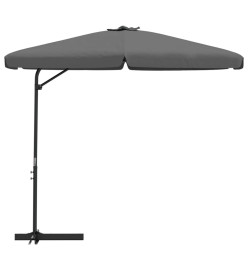 Parasol d'extérieur avec mât en acier 300x250 cm Anthracite