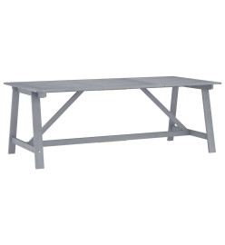 Mobilier à dîner de jardin 7 pcs Gris Bois d'acacia massif