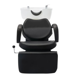 Chaise de salon avec lavabo Noir et blanc Similicuir