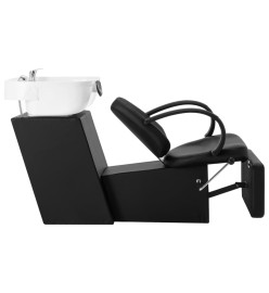 Chaise de salon avec lavabo Noir et blanc Similicuir