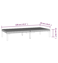 Table basse de jardin Gris foncé Résine tressée demi-ronde