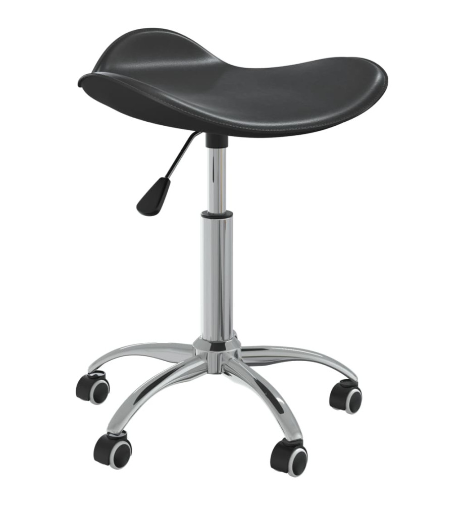 Tabouret de salon et spa Noir Similicuir