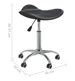 Tabouret de salon et spa Noir Similicuir