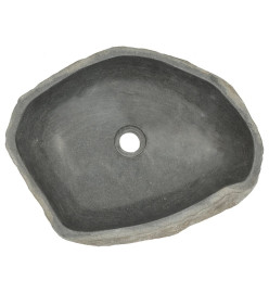 Lavabo en pierre de rivière Ovale 45-53 cm