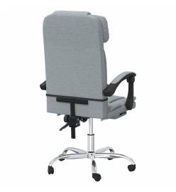 Fauteuil de massage inclinable de bureau Gris clair Tissu