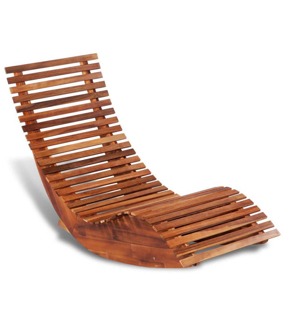 Chaise longue basculante Bois d'acacia