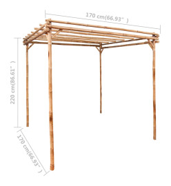 Pergola Bambou 170x170x220 cm